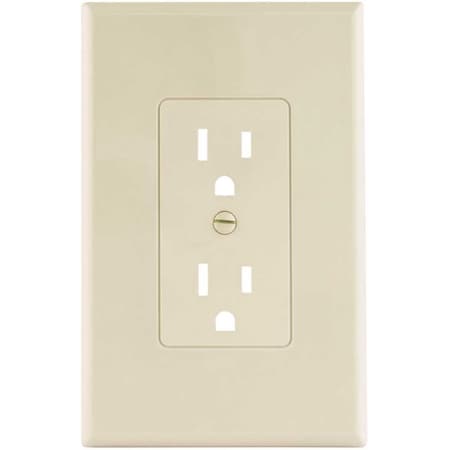 Titan3 Technology 1-Gang Decorator Duplex Plastic Wall Plate, Ivory Smooth TPPCSI-D